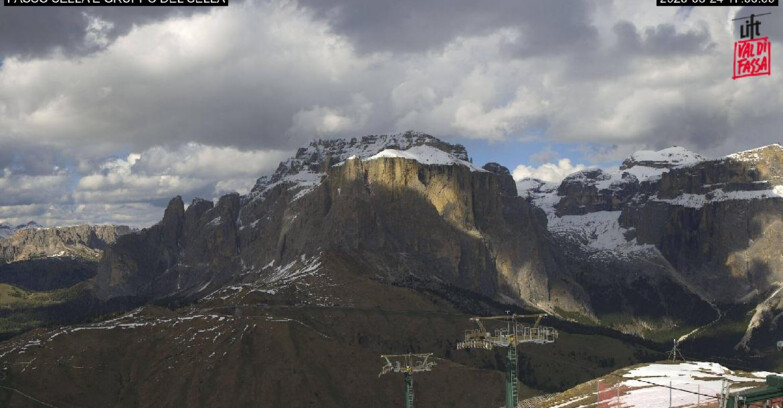 Webcam Кампителло-Маццин-Кол-Роделла  - Canazei - Passo Pordoi - Sass Pordoi