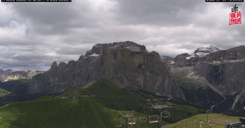Webcam Кампителло-Маццин-Кол-Роделла  - Canazei - Passo Pordoi - Sass Pordoi