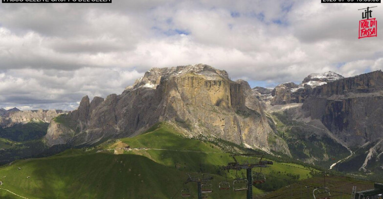 Webcam Кампителло-Маццин-Кол-Роделла  - Canazei - Passo Pordoi - Sass Pordoi