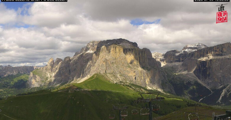 Webcam Кампителло-Маццин-Кол-Роделла  - Canazei - Passo Pordoi - Sass Pordoi