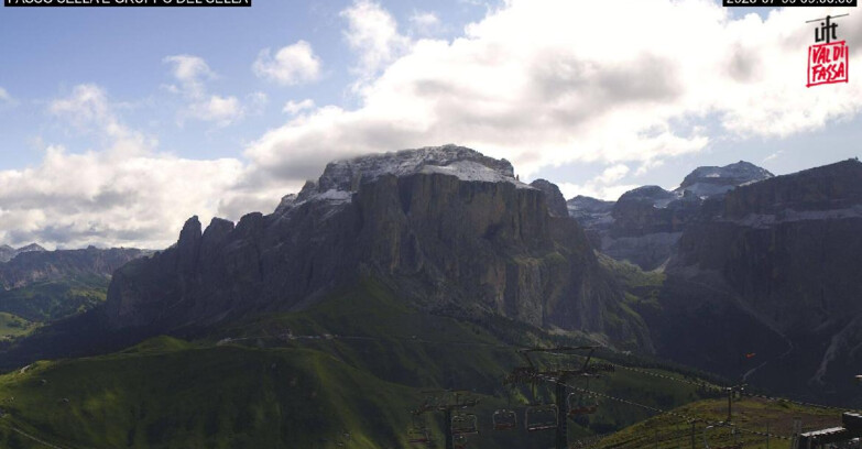 Webcam Кампителло-Маццин-Кол-Роделла  - Canazei - Passo Pordoi - Sass Pordoi