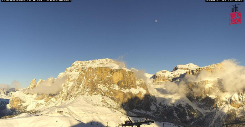 Webcam Campitello-Mazzin-Col Rodella - Canazei - Passo Pordoi - Sass Pordoi