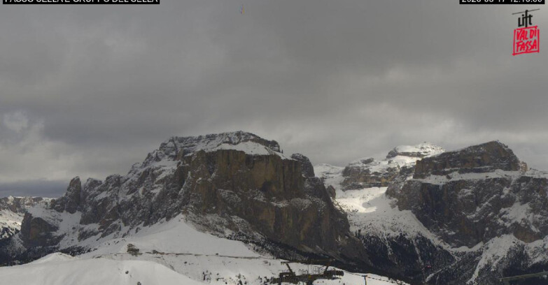 Webcam Campitello-Mazzin-Col Rodella - Canazei - Passo Pordoi - Sass Pordoi