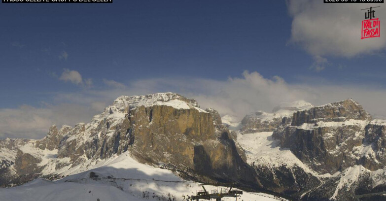 Webcam Campitello-Mazzin-Col Rodella - Canazei - Passo Pordoi - Sass Pordoi