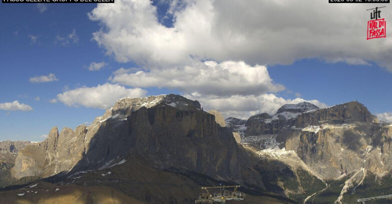 Webcam Campitello-Mazzin-Col Rodella - Canazei - Passo Pordoi - Sass Pordoi