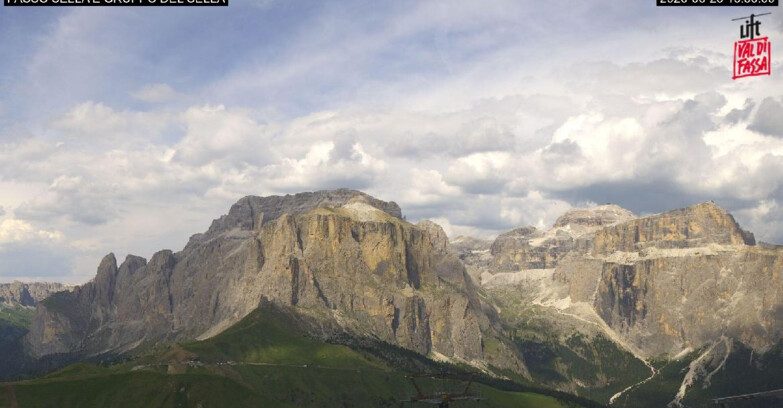 Webcam Кампителло-Маццин-Кол-Роделла  - Canazei - Passo Pordoi - Sass Pordoi