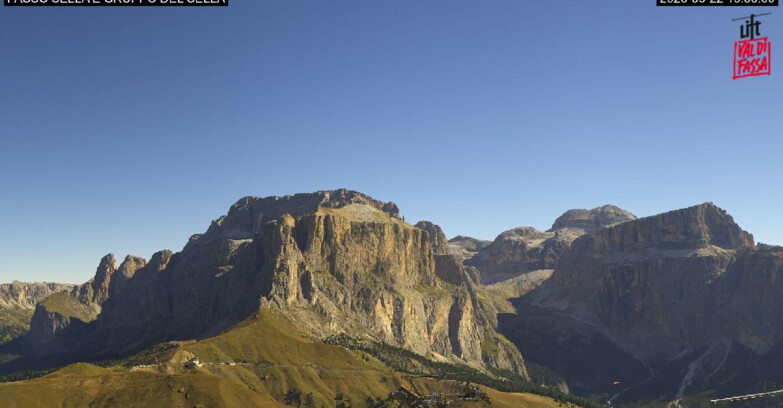 Webcam Кампителло-Маццин-Кол-Роделла  - Canazei - Passo Pordoi - Sass Pordoi