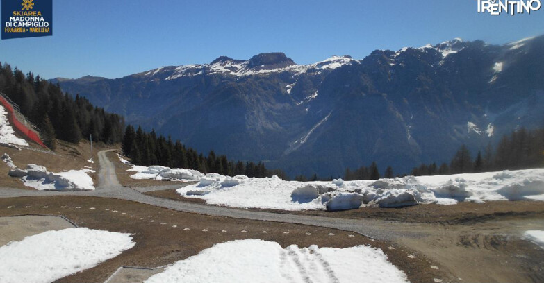 Webcam Skiarea Campiglio Dolomiti di Brenta Val di Sole Val Rendena - Pista delle Rocce - Folgarida