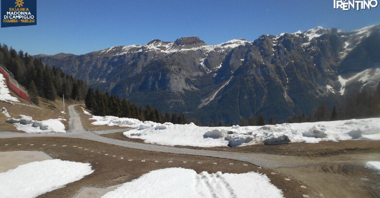 Webcam Skiarea Campiglio Dolomiti di Brenta Val di Sole Val Rendena - Pista delle Rocce - Folgarida