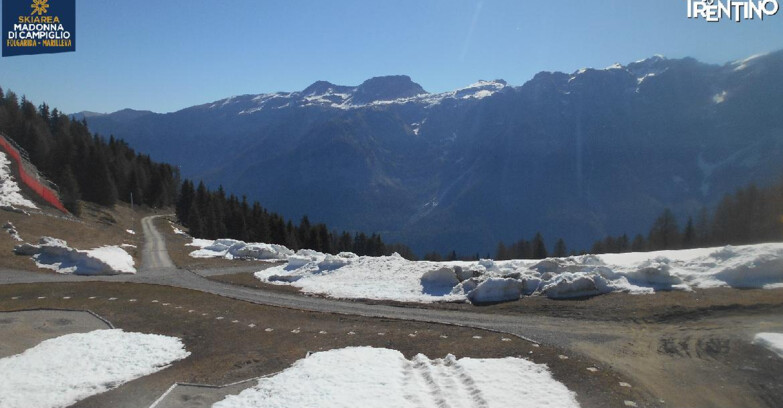 Webcam Skiarea Campiglio Dolomiti di Brenta Val di Sole Val Rendena - Pista delle Rocce - Folgarida