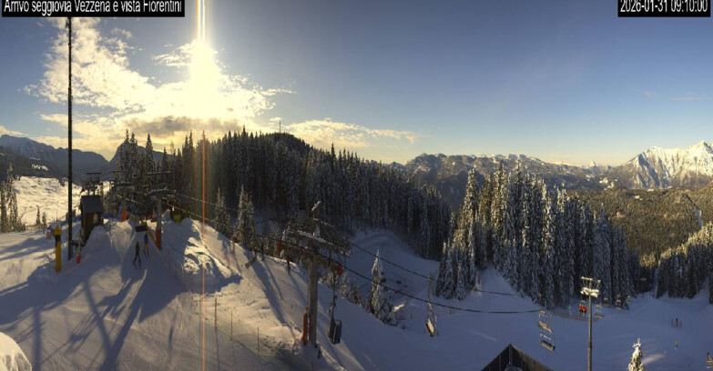 Webcam Ski area Lavarone - Arrivo seggiovia Laghetto