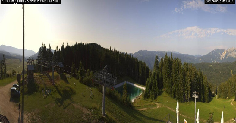 Webcam Ski area Lavarone - Arrivo seggiovia Laghetto