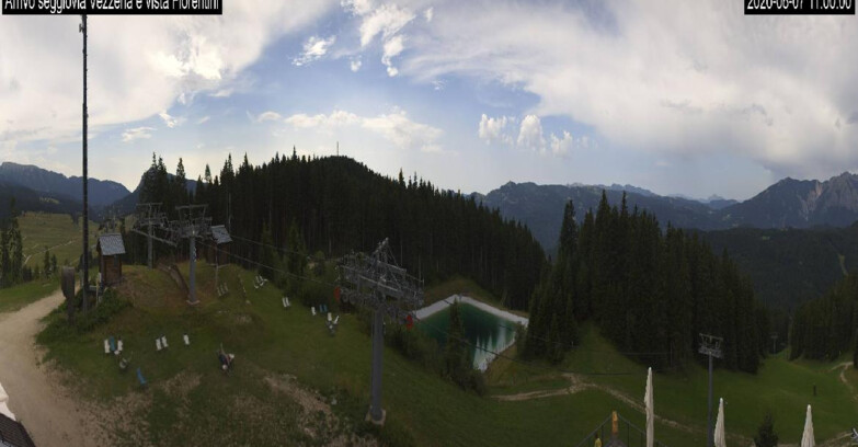 Webcam Lavarone Skigegiet - Laghetto Sessellift 