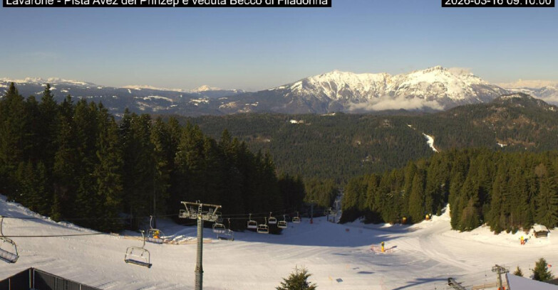 Webcam Ski area Lavarone - Pista Avez- seggiovia Lagh.