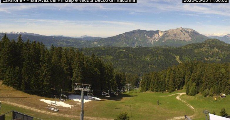 Webcam Lavarone Skigegiet - Pista Avez- seggiovia Lagh.