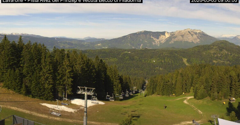 Webcam Lavarone Skigegiet - Pista Avez- seggiovia Lagh.