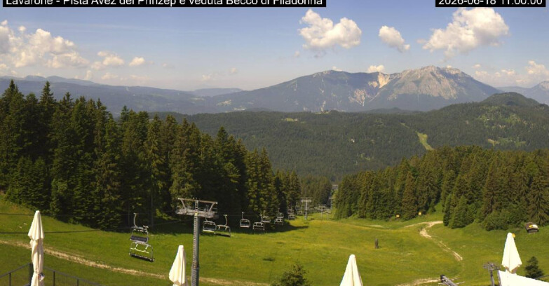 Webcam Ski area Lavarone - Pista Avez- seggiovia Lagh.