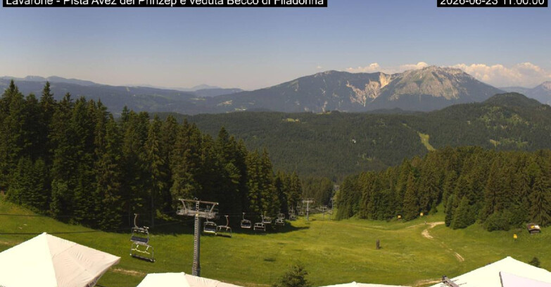Webcam Ski Area Lavarone  - Pista Avez- seggiovia Lagh.