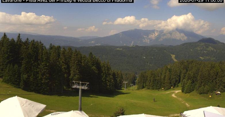 Webcam Lavarone Skigegiet - Pista Avez- seggiovia Lagh.