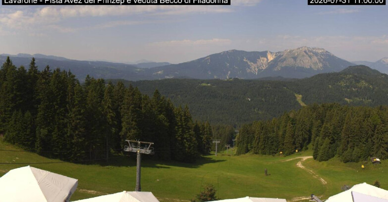 Webcam Лавароне  - Pista Avez- seggiovia Lagh.