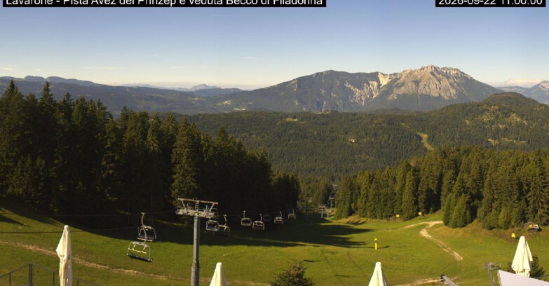 Webcam Ski Area Lavarone  - Pista Avez- seggiovia Lagh.