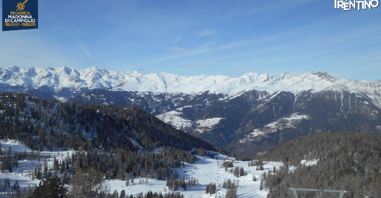 Webcam Folgarida-Marilleva  (Skiarea Campiglio Dolomiti di Brenta - Val di Sole Val Rendena) - Nuova Seggiovia Vigo