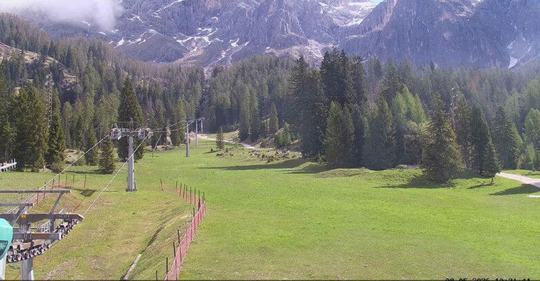 Webcam Сан-Мартино-ди-Кастроцца - Пассо-Ролле - Pista Col Verde