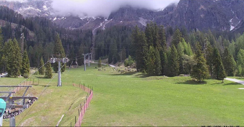 Webcam Сан-Мартино-ди-Кастроцца - Пассо-Ролле - Pista Col Verde