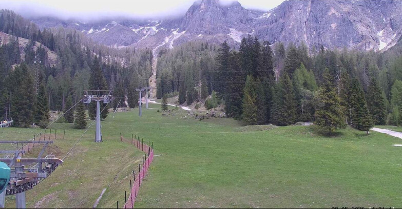 Webcam Сан-Мартино-ди-Кастроцца - Пассо-Ролле - Pista Col Verde