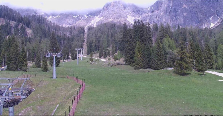 Webcam Сан-Мартино-ди-Кастроцца - Пассо-Ролле - Pista Col Verde