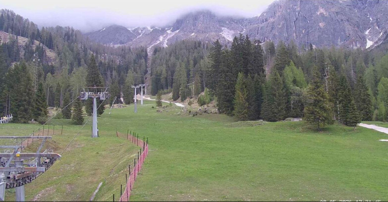 Webcam Сан-Мартино-ди-Кастроцца - Пассо-Ролле - Pista Col Verde