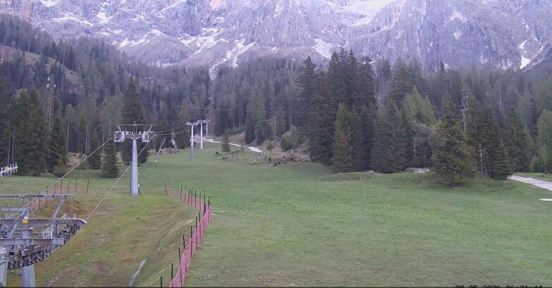 Webcam Сан-Мартино-ди-Кастроцца - Пассо-Ролле - Pista Col Verde