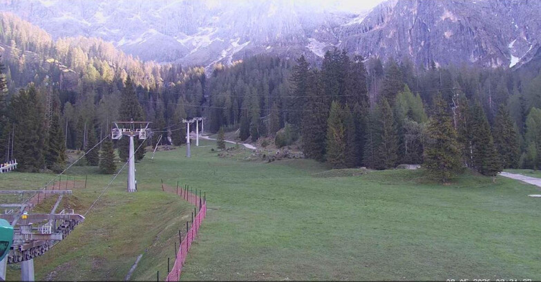 Webcam Сан-Мартино-ди-Кастроцца - Пассо-Ролле - Pista Col Verde