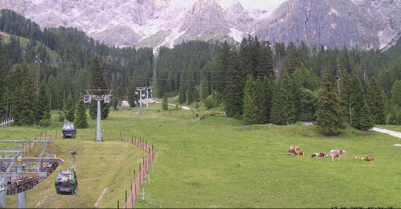 Webcam San Martino di Castrozza - Passo Rolle - Pista Col Verde