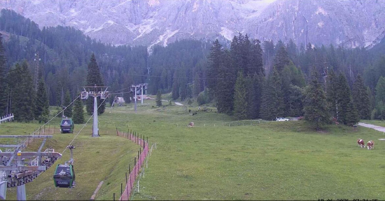 Webcam San Martino di Castrozza - Passo Rolle - Pista Col Verde