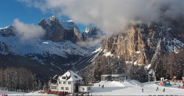 Webcam Vigo di Fassa-Pera-Ciampedie - Vigo - Torri del Vajolet
