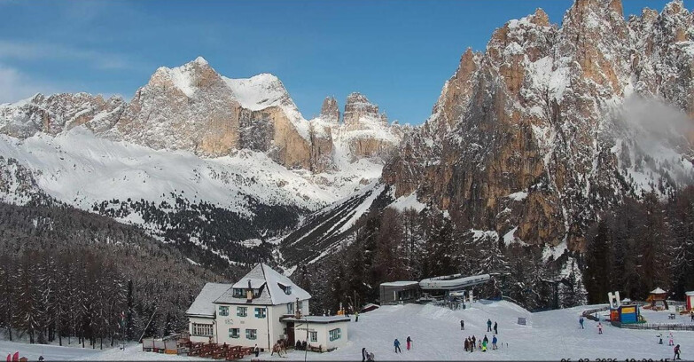 Webcam Vigo di Fassa-Pera-Ciampedìe - Vigo - Torri del Vajolet