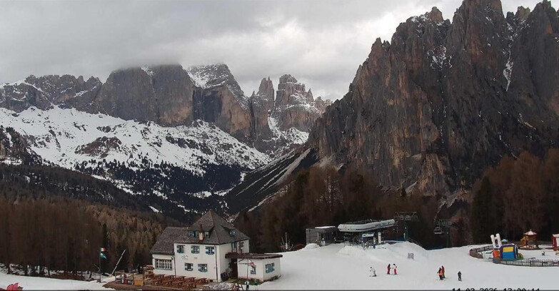 Webcam Vigo di Fassa-Pera-Ciampedìe - Vigo - Torri del Vajolet
