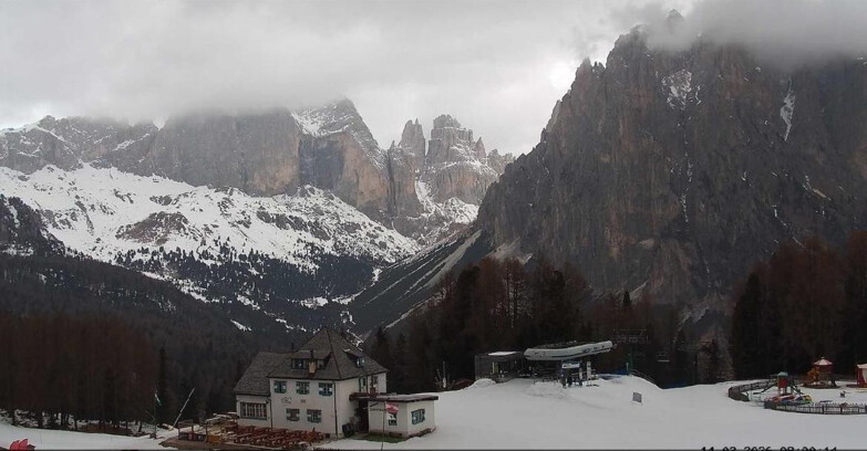 Webcam Vigo di Fassa-Pera-Ciampedìe - Vigo - Torri del Vajolet