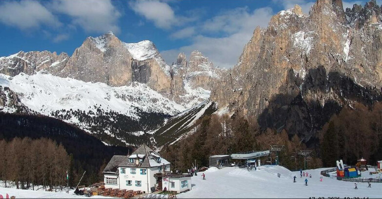 Webcam Vigo di Fassa-Pera-Ciampedìe - Vigo - Torri del Vajolet
