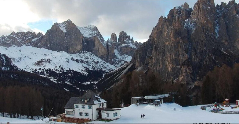 Webcam Vigo di Fassa-Pera-Ciampedìe - Vigo - Torri del Vajolet