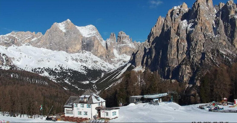 Webcam Vigo di Fassa-Pera-Ciampedìe - Vigo - Torri del Vajolet