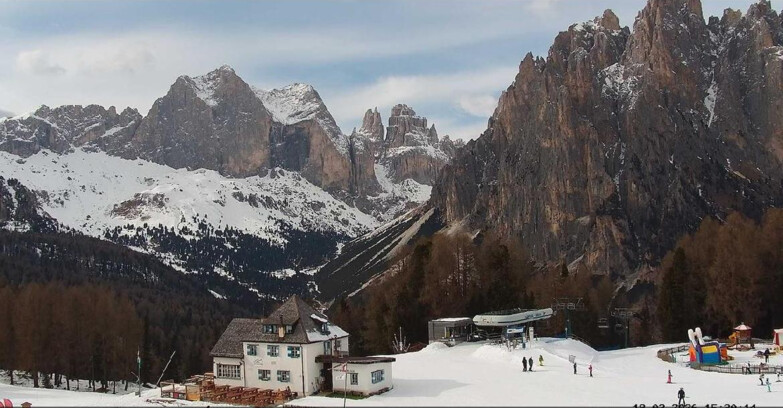 Webcam Vigo di Fassa-Pera-Ciampedie - Vigo - Torri del Vajolet