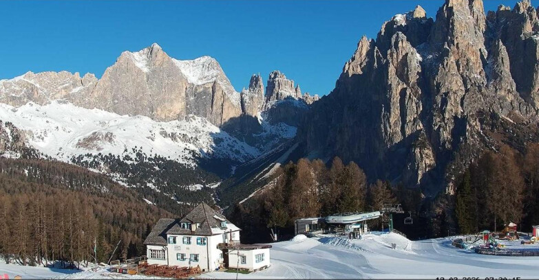 Webcam Vigo di Fassa-Pera-Ciampedie - Vigo - Torri del Vajolet