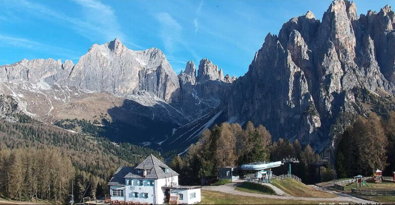 Webcam Vigo di Fassa-Pera-Ciampedìe - Vigo - Torri del Vajolet