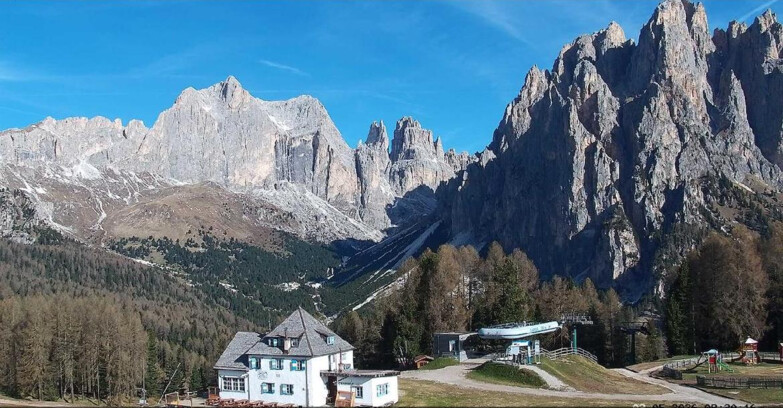 Webcam Vigo di Fassa-Pera-Ciampedìe - Vigo - Torri del Vajolet