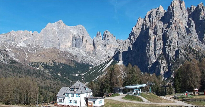 Webcam Vigo di Fassa-Pera-Ciampedìe - Vigo - Torri del Vajolet