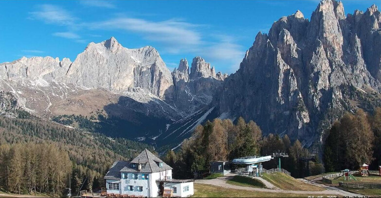 Webcam Vigo di Fassa-Pera-Ciampedìe - Vigo - Torri del Vajolet