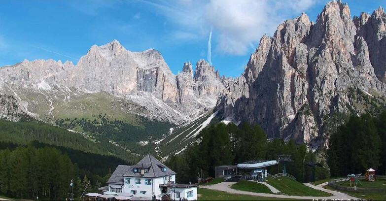 Webcam Vigo di Fassa-Pera-Ciampedìe - Vigo - Torri del Vajolet