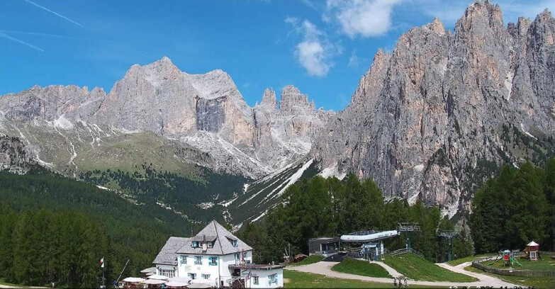 Webcam Vigo di Fassa-Pera-Ciampedìe - Vigo - Torri del Vajolet